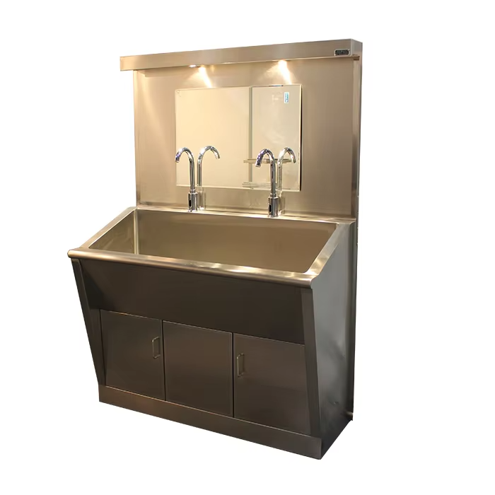 1 Veterinary Hospital Stainless Steel Double Sink | IWA Medical Veterinary Equipment Supplier