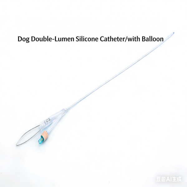 Canine Double-Lumen Silicone Foley Catheter