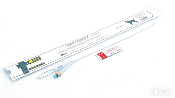 Canine Double-Lumen Silicone Foley Catheter