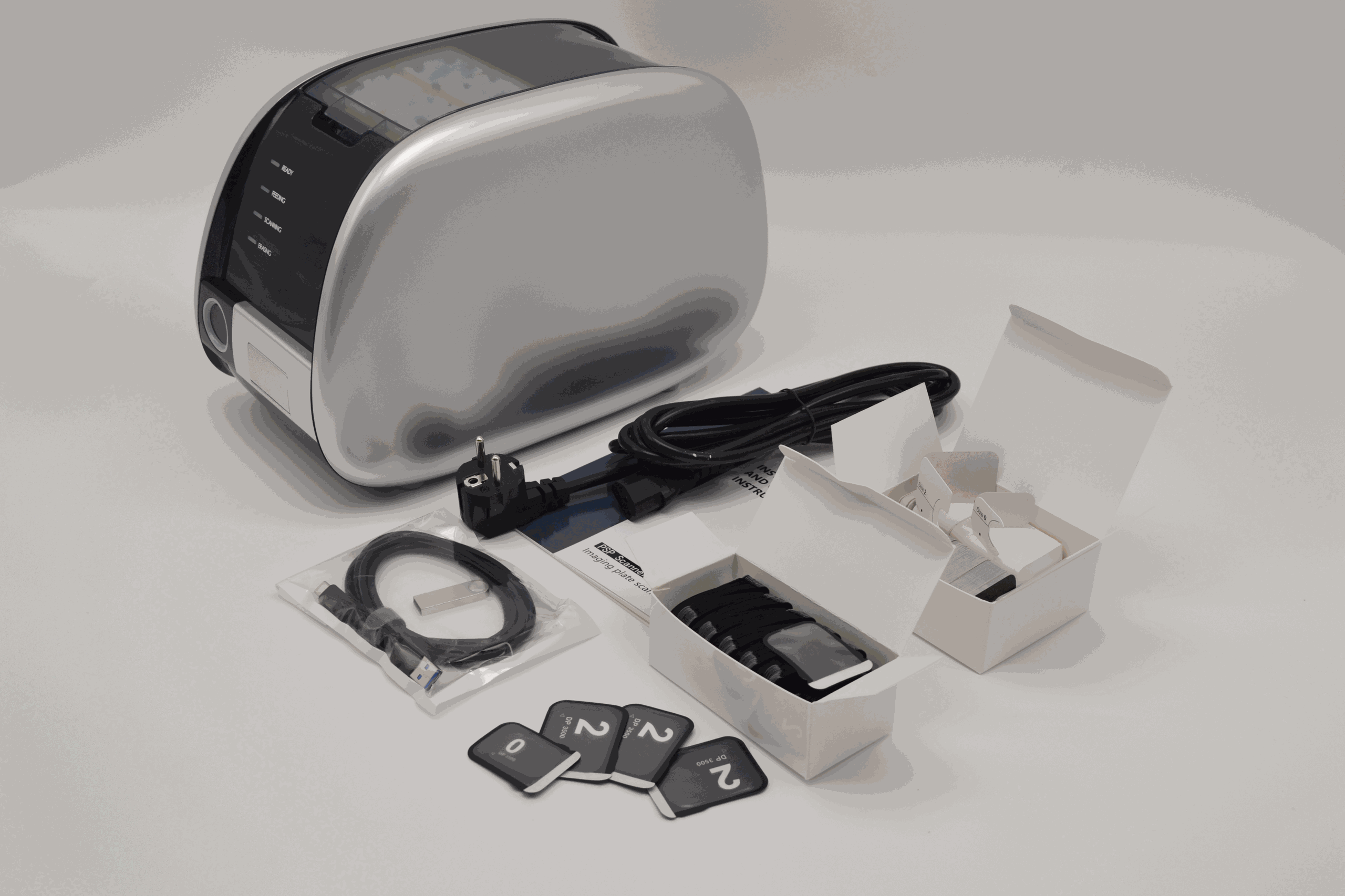 IDEN-CR01 Dental CR Image Plate Scanner — package contents