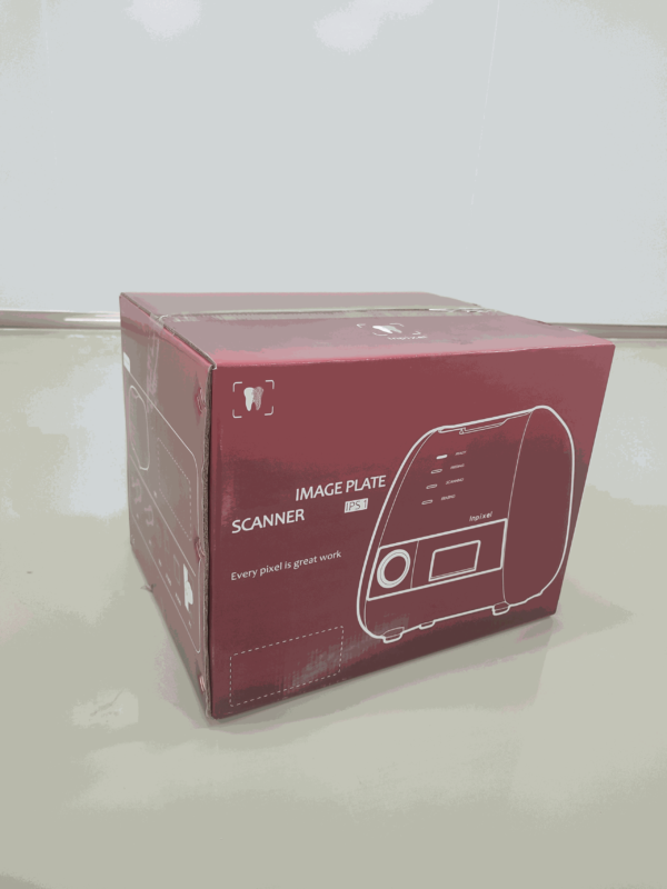 IDEN-CR01 shipping carton — IMAGE PLATE SCANNER red box