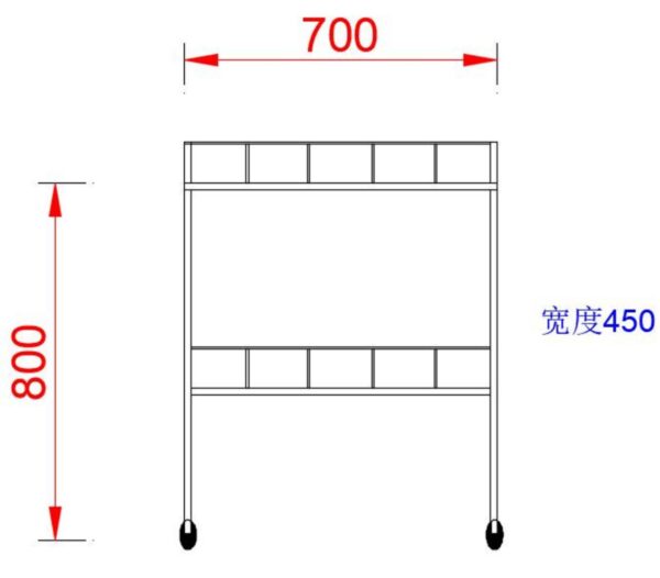 不锈钢宠物手术辅助车 F-05 (IWA-AT05) - detail view 4