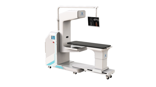 Rayvision Vetopia 50 Advance veterinary cone-beam CT scanner — front 3/4 view