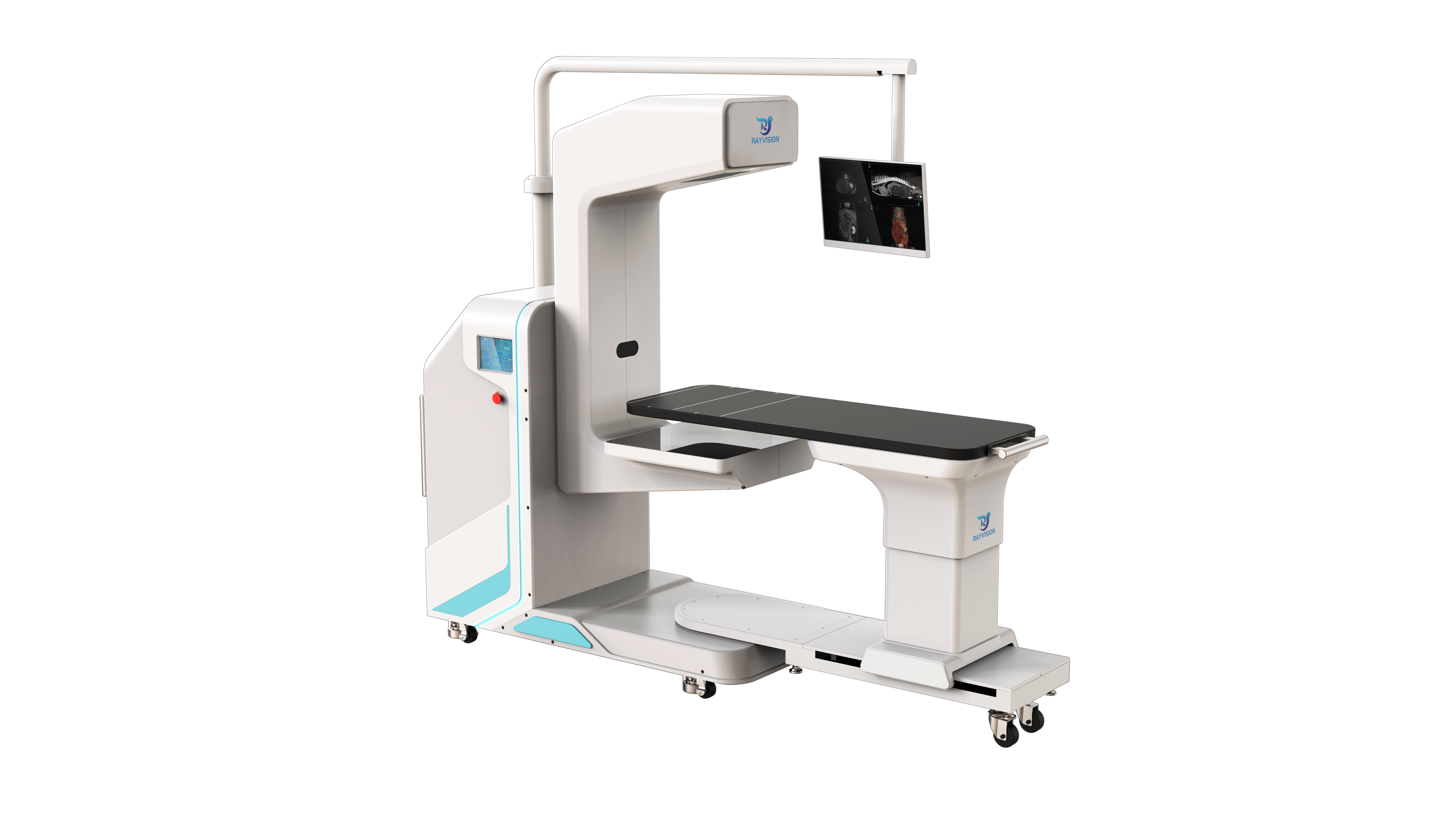 Rayvision Vetopia 50 Advance veterinary cone-beam CT scanner — front 3/4 view