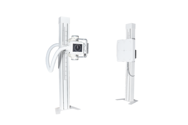 iVision-630X single-rail DR system — vertical bucky and t... iVision-630X single-rail DR system — vertical bucky and tube column on floor rails