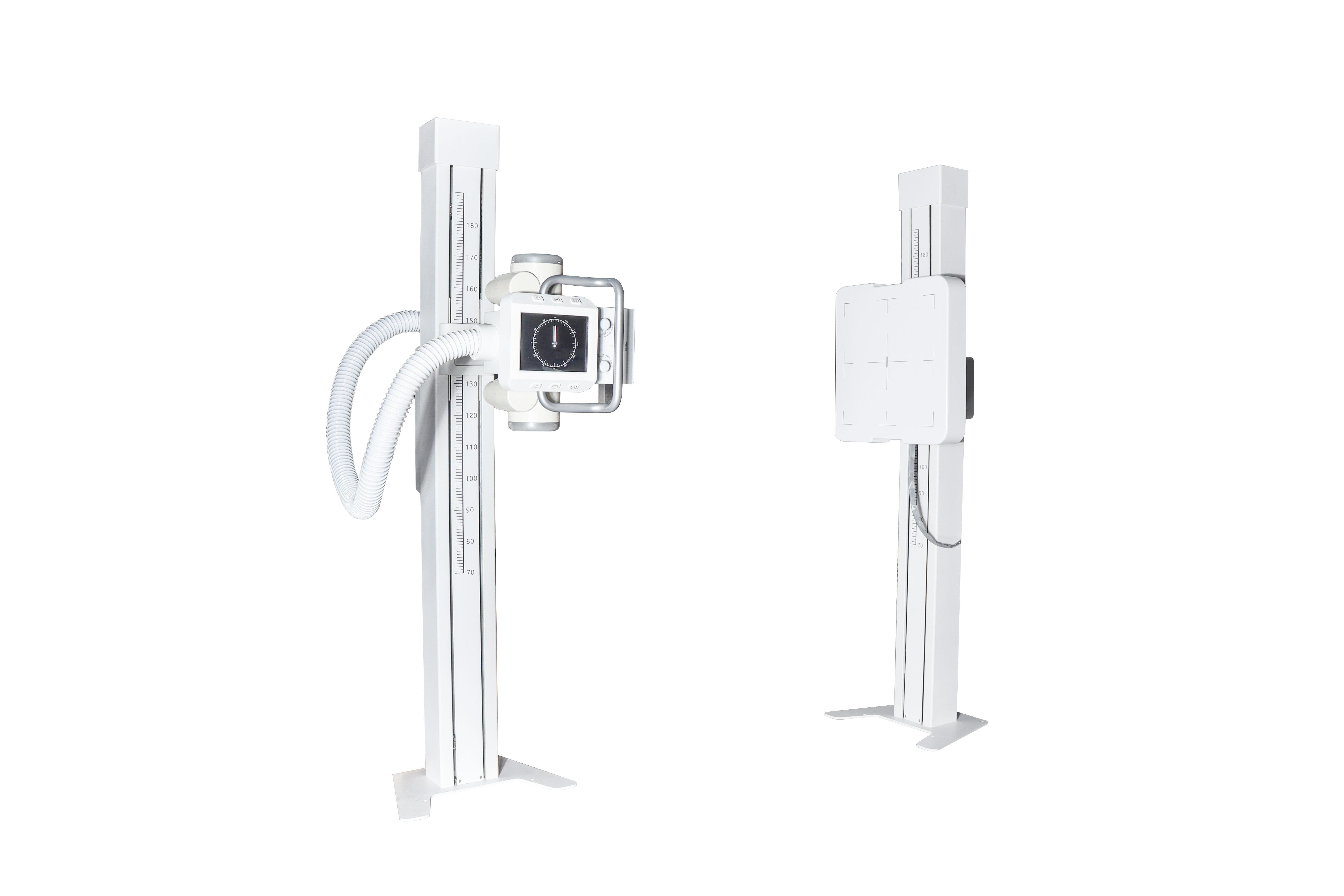 iVision-630X single-rail DR system — vertical bucky and t... iVision-630X single-rail DR system — vertical bucky and tube column on floor rails
