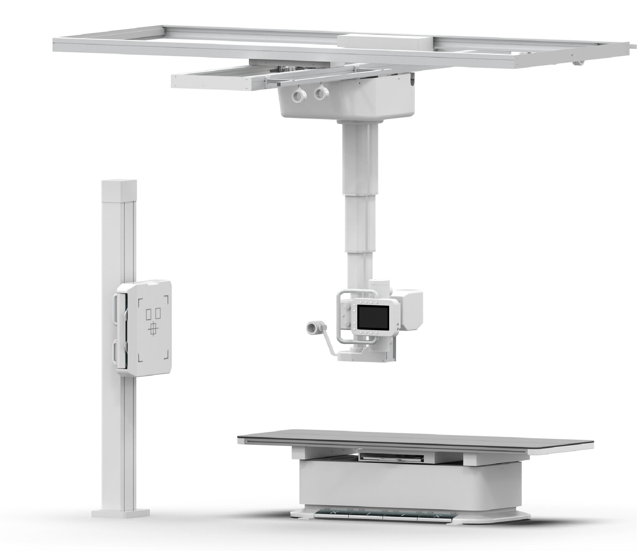 iVision-1000X Ceiling-Suspended Tube + Bucky + Table DR System