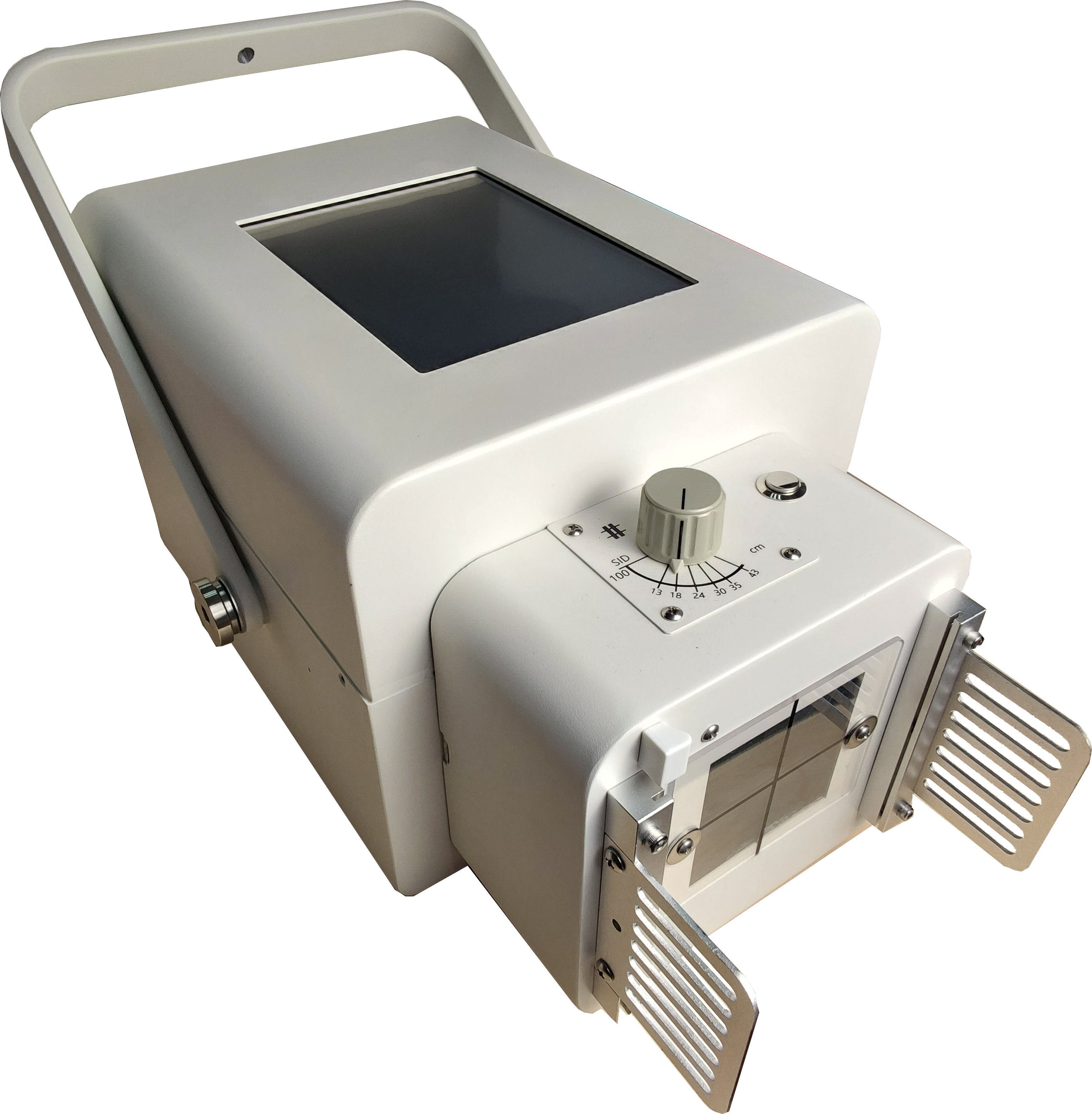 IFLEX-10 product side view showing dimensions and control layout