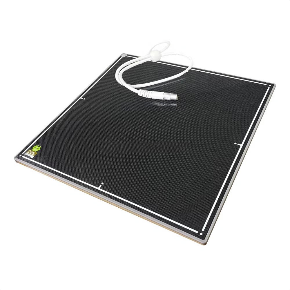 IWA-FP11 17×17 inch wired flat-panel detector — front vie... IWA-FP11 17×17 inch wired flat-panel detector — front view with tether cable