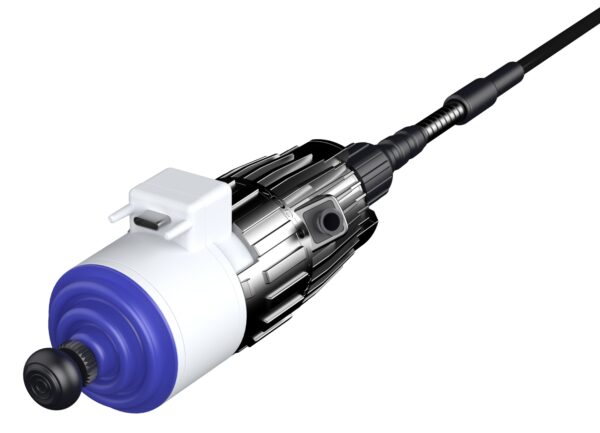 SOAIM SA Series — angulation control head and instrument... SOAIM SA Series — angulation control head and instrument channel Y-valve connector close-up