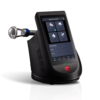 IWA-LAS10 veterinary laser therapy device — touchscreen with canine, feline, equine, and exotic species presets