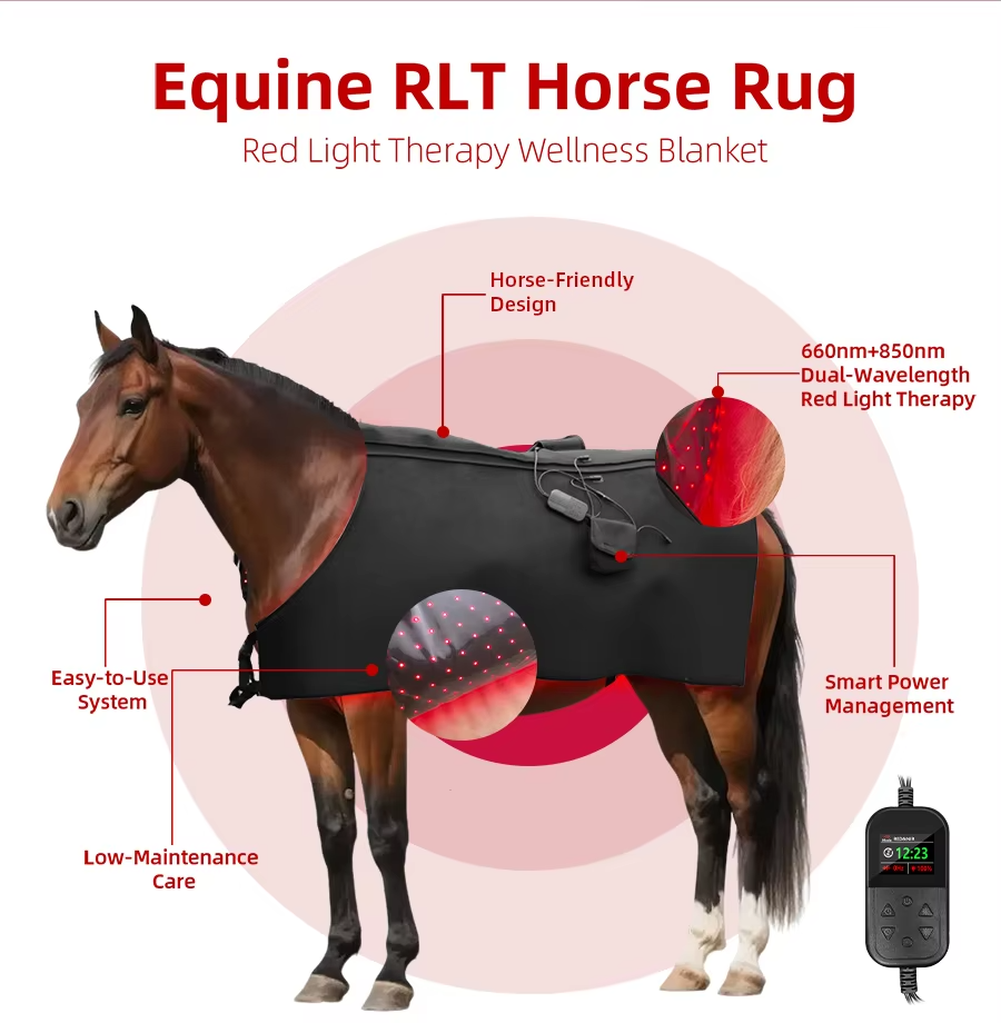 IWA-RLT10 — horse-friendly design with smart power management and 660 + 850 nm LEDs