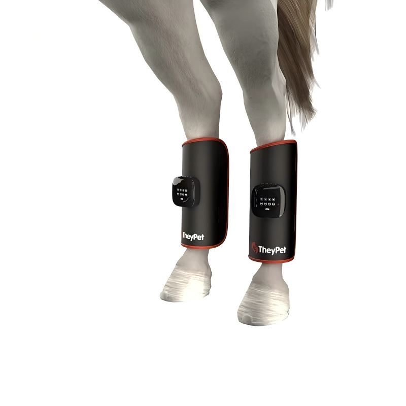 IWA-RLT20 flexible LED equine therapy pads worn on horse leg IWA-RLT20 flexible LED equine therapy pads worn on horse legs