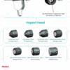 IWA-SWT10 seven interchangeable impact heads — flat/conca... IWA-SWT10 seven interchangeable impact heads — flat/concave/convex 6/10/15/20/25/30 mm