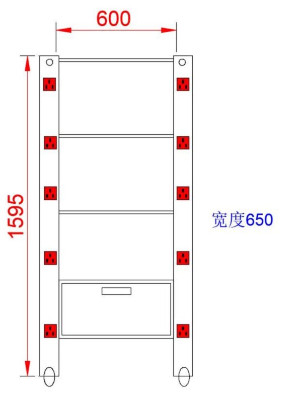 带插座多层设备承载推车 (IWA-TC01) - product photo