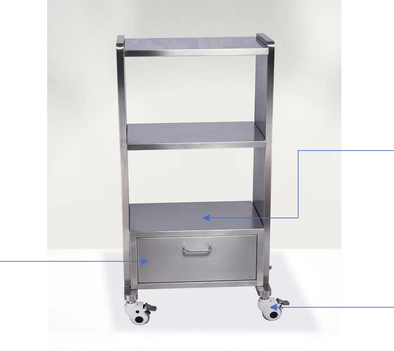 不锈钢多层设备推车 (IWA-TC02) - product photo 不锈钢多层设备推车 (IWA-TC02) - product photo