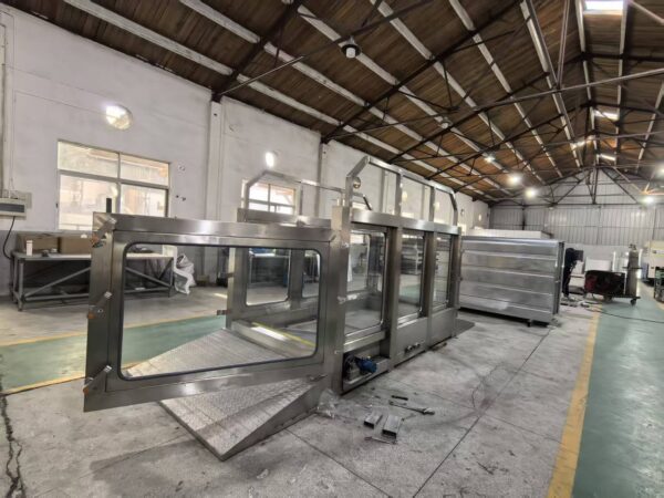 IWA-TM10 — production workshop with multiple stainless steel underwater treadmill frames