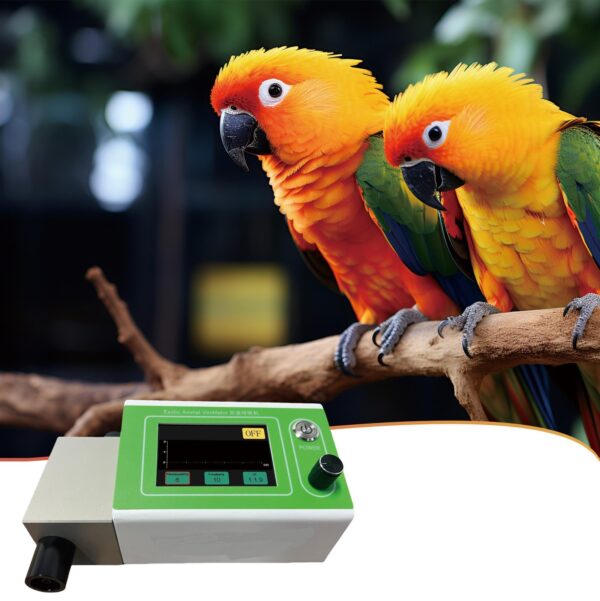 IWA-Ven10 product overview - compact veterinary ventilato... IWA-Ven10 product overview - compact veterinary ventilator with green LED display, control knob and breathing-circuit connector