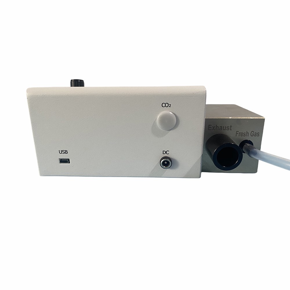 IWA-Ven10 rear / side ports - USB / DC power input / CO2 button / Exhaust and Fresh Gas connectors