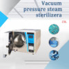 IWA-VPSS01 product brochure poster — 23 L vacuum pressure steam sterilizer with accessories