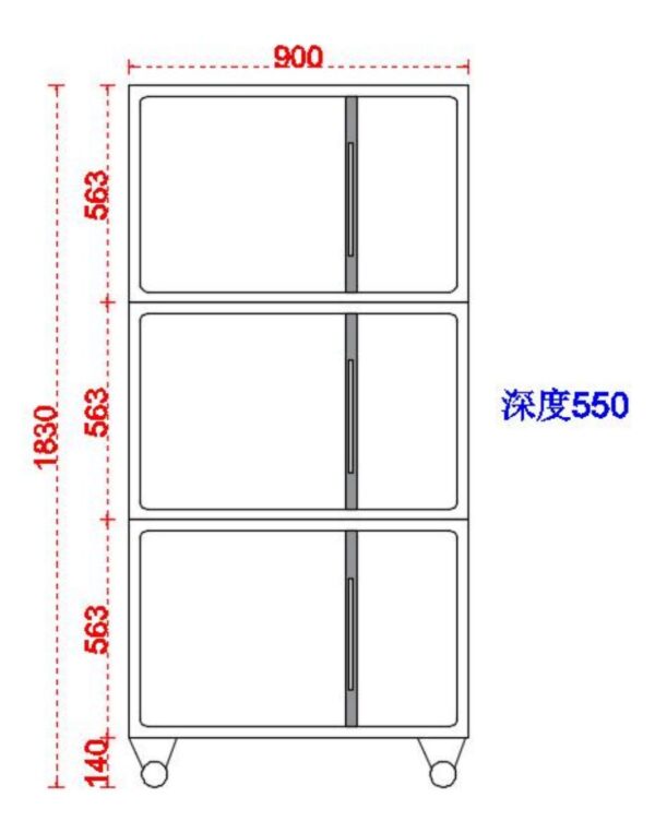 不锈钢高档宠物猫笼三层 (IWA-WC14) - detail view 1