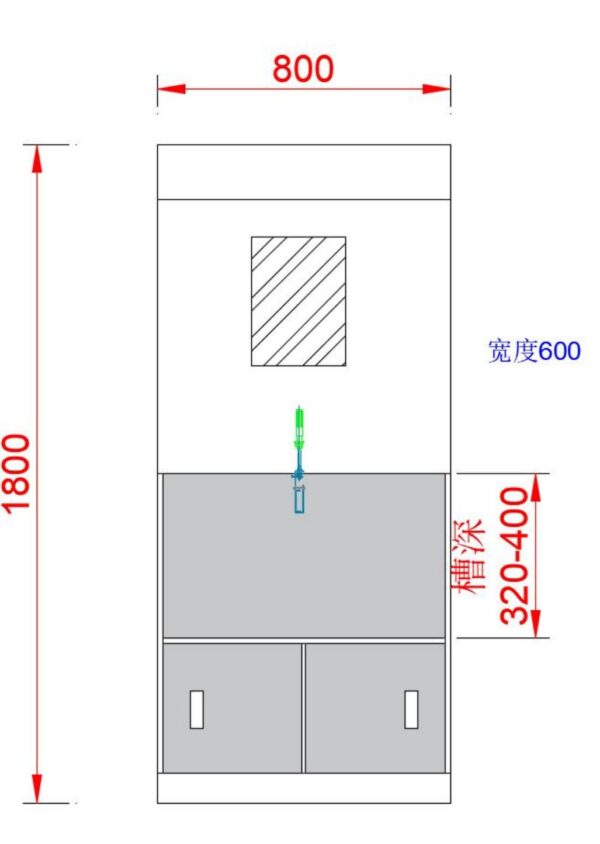 不锈钢单人医用洗手池 (IWA-WS02) - detail view 1