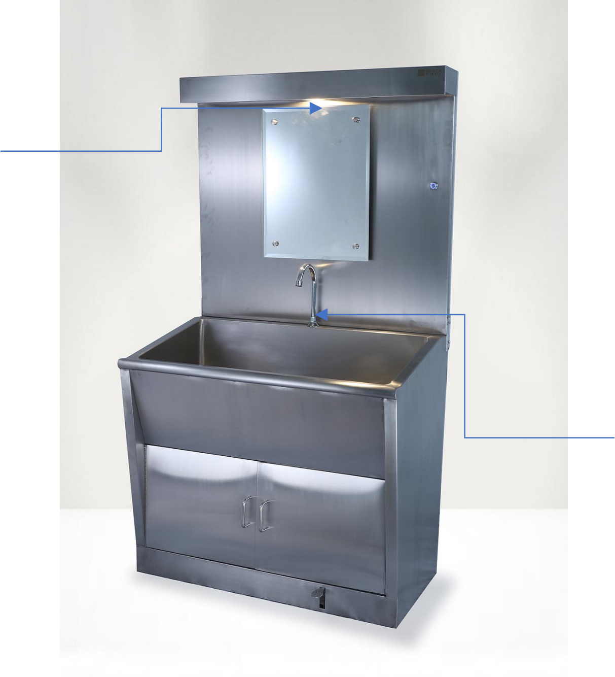 不锈钢单人医用洗手池 (IWA-WS02) - product photo 不锈钢单人医用洗手池 (IWA-WS02) - product photo