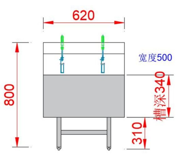 不锈钢洗盘水槽 XP-02 (IWA-WS05) - product photo