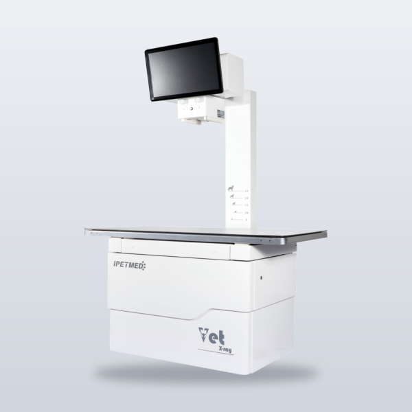 iPet-400AI intelligent veterinary DR X-ray imaging system — full system view