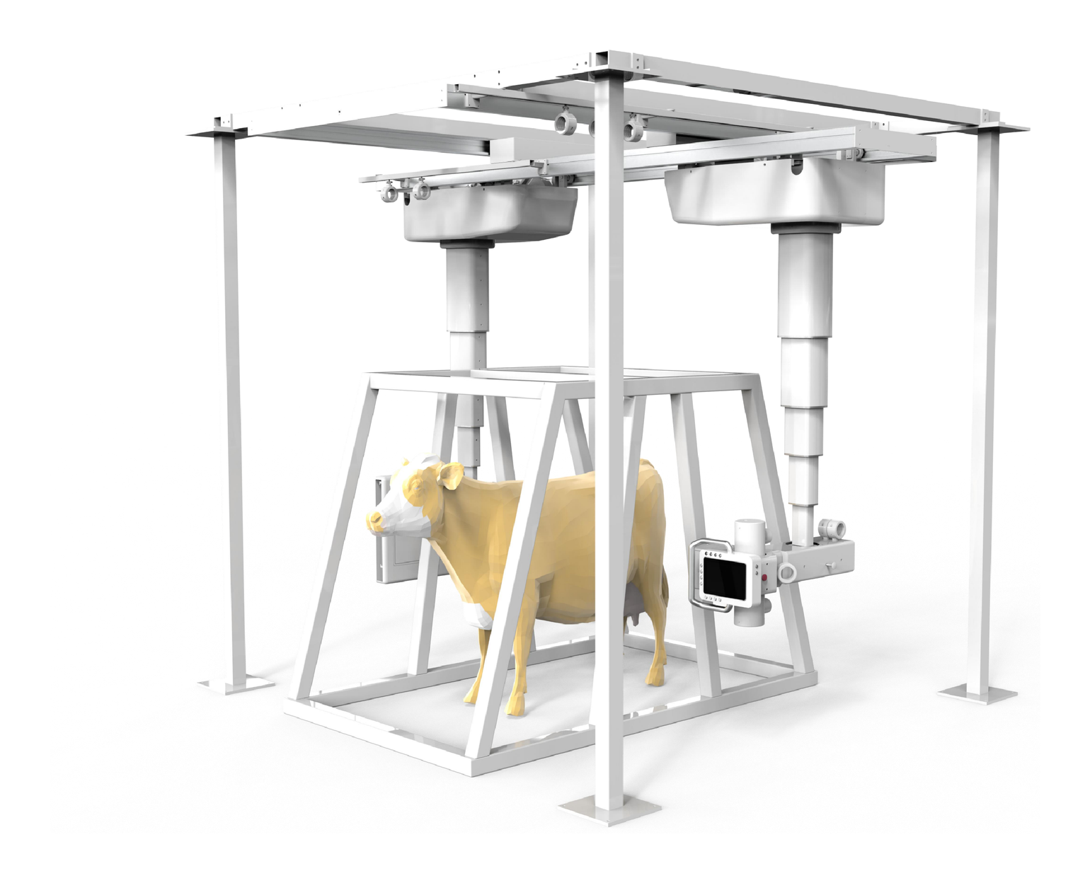 iVision-1000 ceiling-suspended configuration over restraint stocks