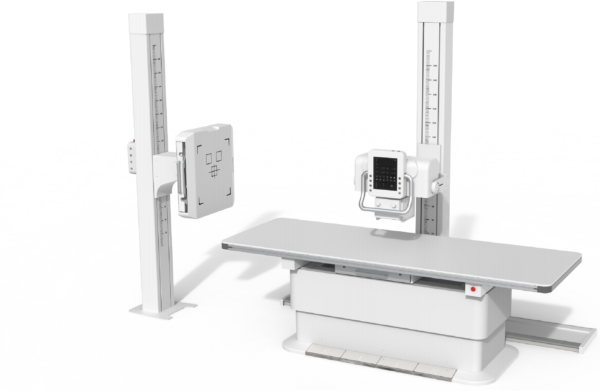ivision-630-hero iVision-630 dual-column large-animal DR system — platform illustration