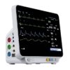 VM14Pro veterinary monitor, angled view showing color-coded side-panel connectors for ECG, SpO2, NIBP, temperature and CO2
