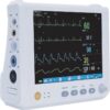 VM9 8.4-inch compact veterinary multi-parameter monitor, angled view showing display and side-panel NIBP, temperature, ETCO2, SpO2 and ECG connectors